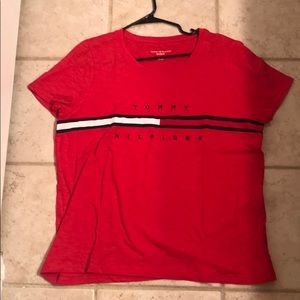 Red Tommy Hilfiger tee